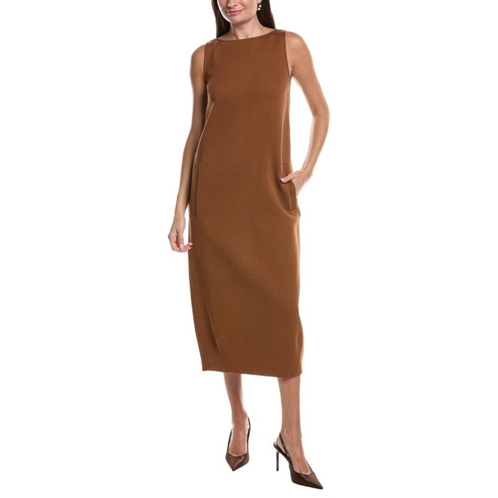 Max Mara Womens  Albio Jersey Dress, Brown